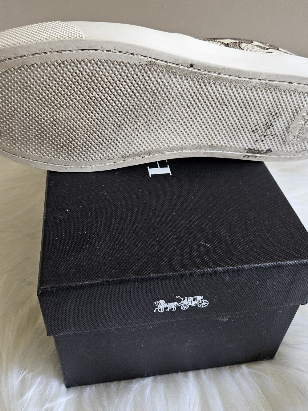 Coach Signature Canvas Slip-On Sneakers - Brown/Beige- SZ 8 EUC - Picture 8 of 12